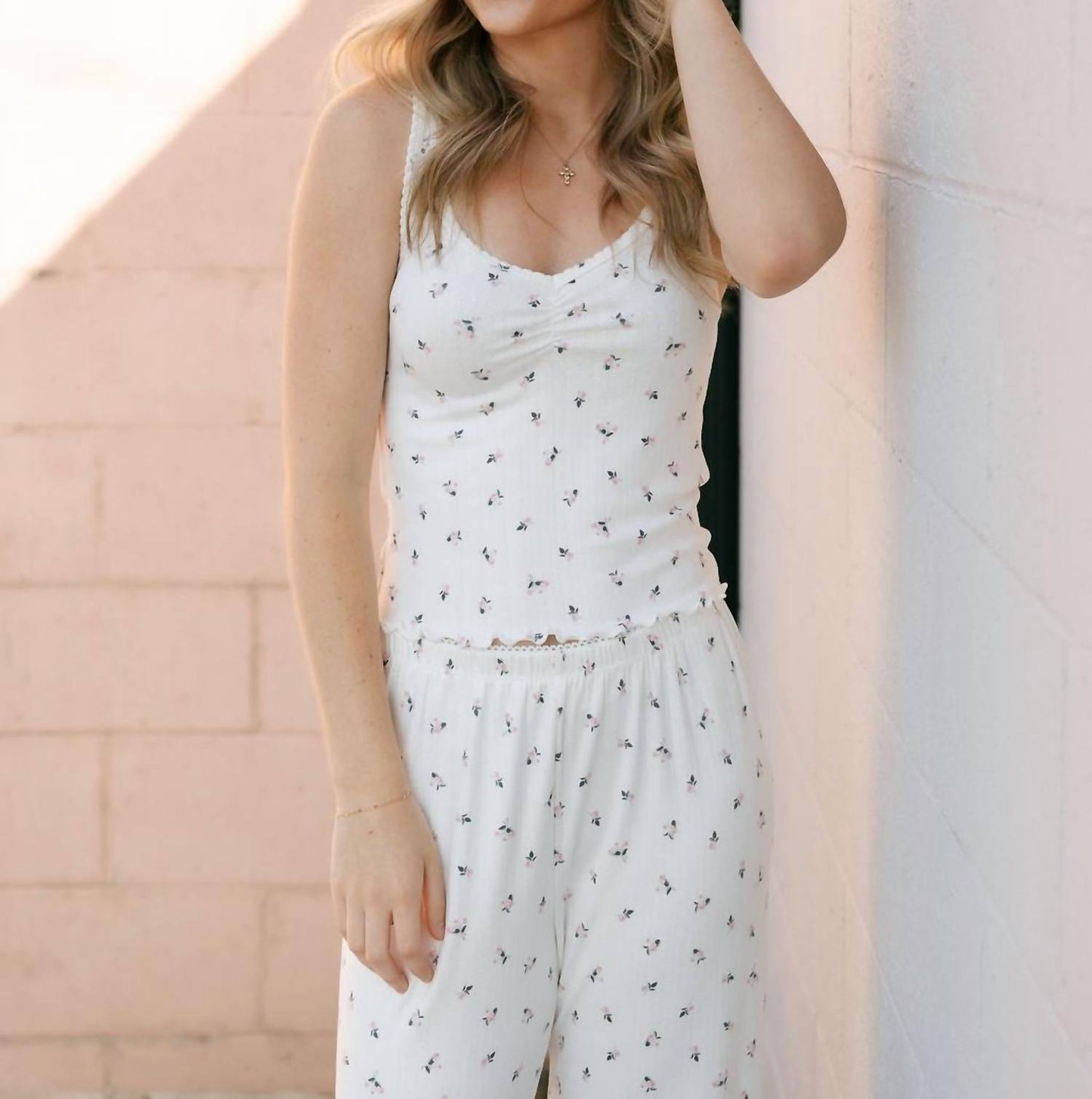 Z Supply - 90's Pointelle Ditsy Floral Tank