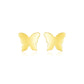 14k Yellow Gold Polished Butterfly Earrings