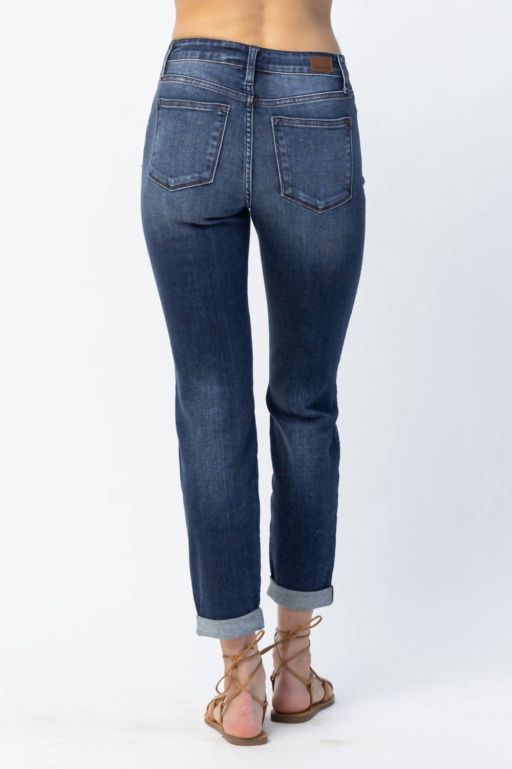 Judy Blue - Basic Cuffed Slim Fit Jeans