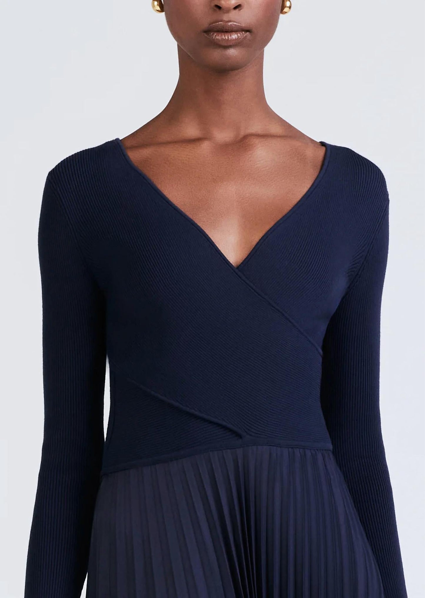 Derek Lam 10 Crosby - Anika Wrap Pleated Sweater Dress