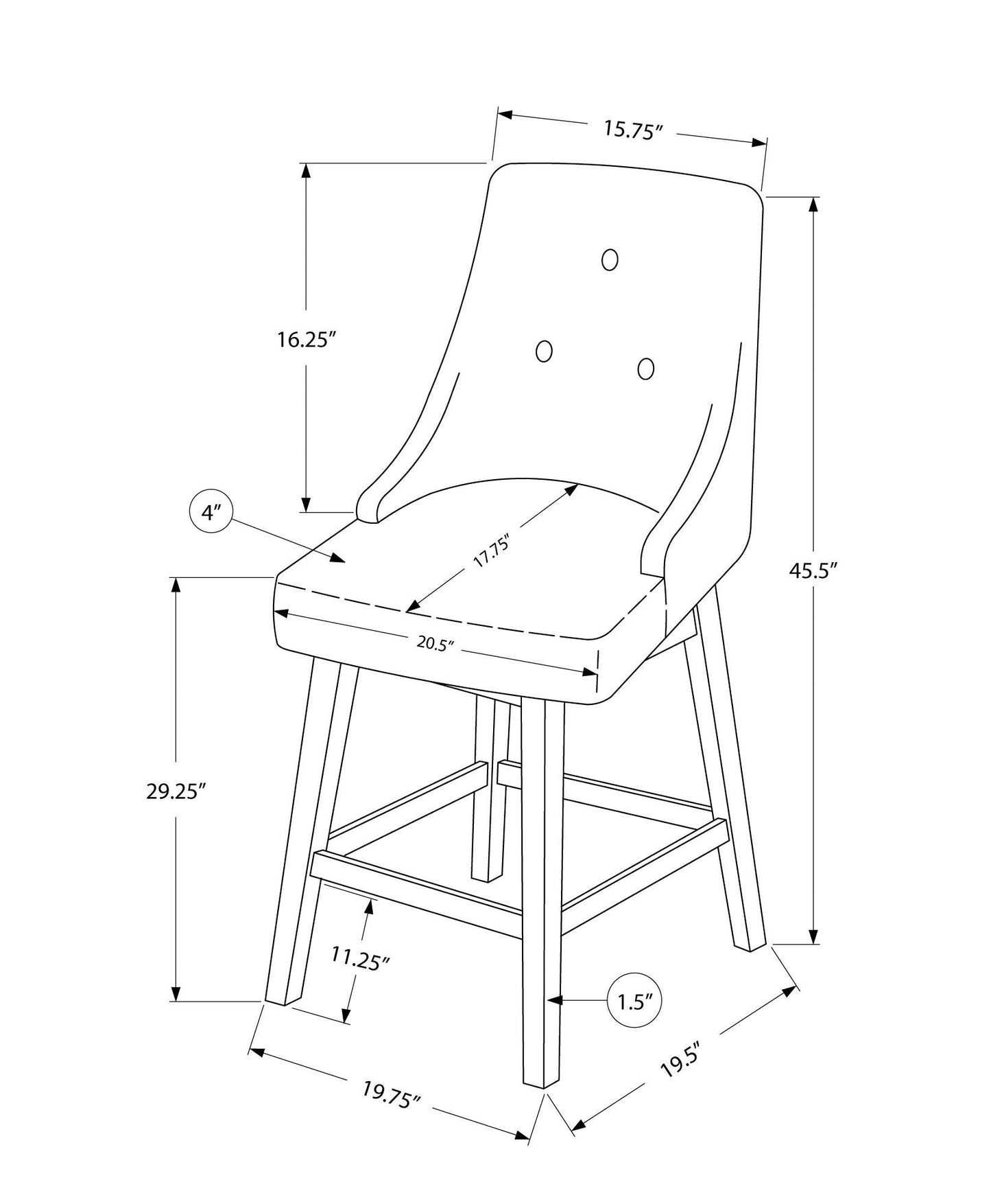 Swivel Stool Bar Height, Transitional (Set of 2)