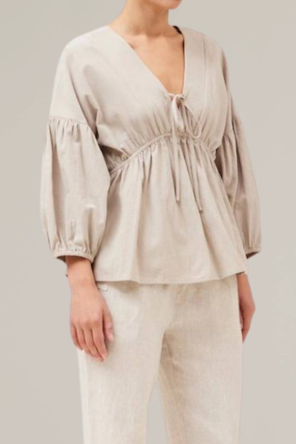 Grade & Gather - Cotton Summer Tie Blouse