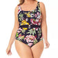 Anne Cole - Belt Scoop One-Piece Swimsuit-Plus