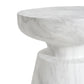 Outdoor Ponti Travertine Side Table, White