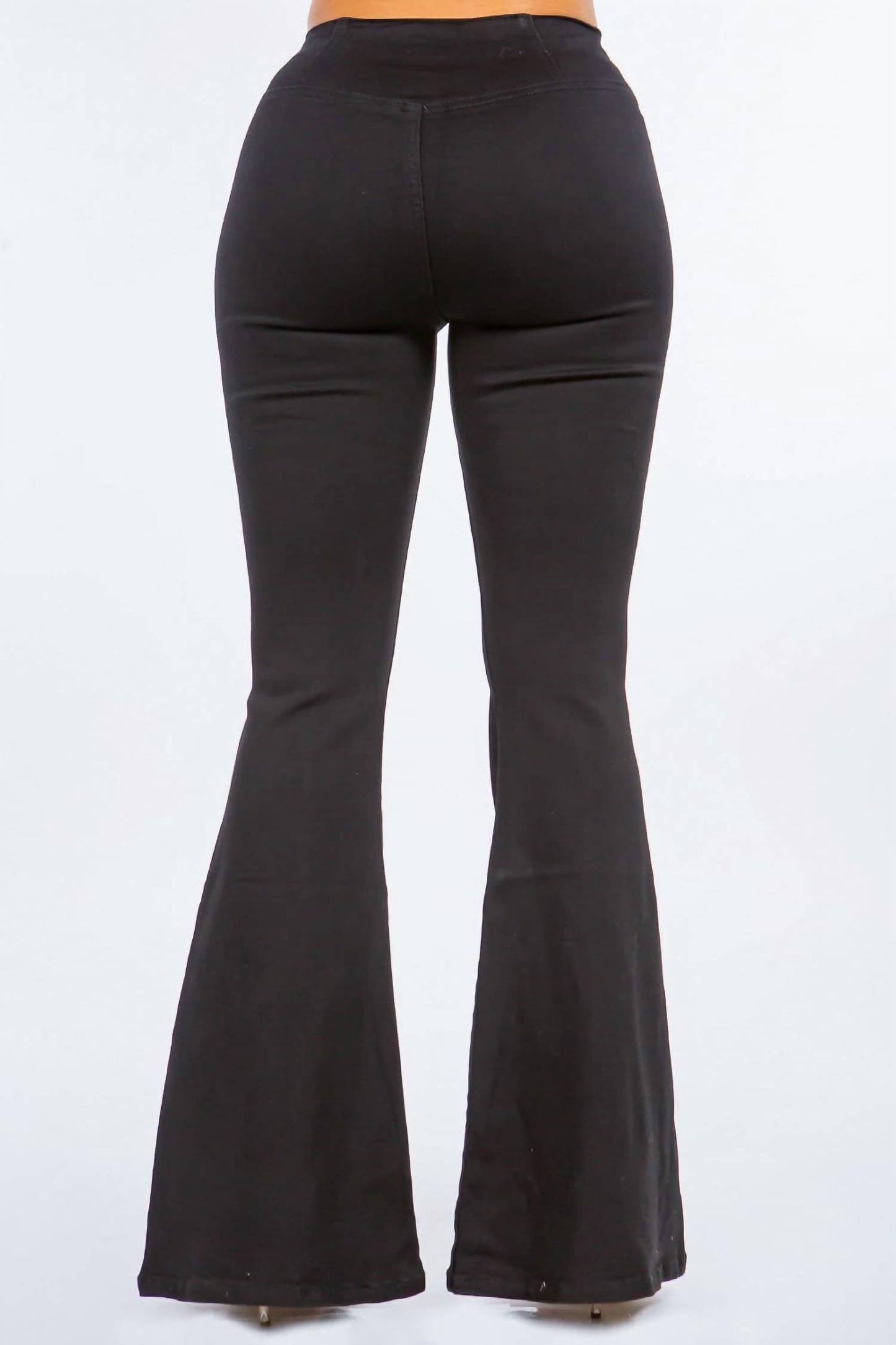 American Bazi - High Waist Pull On Flare Jeans
