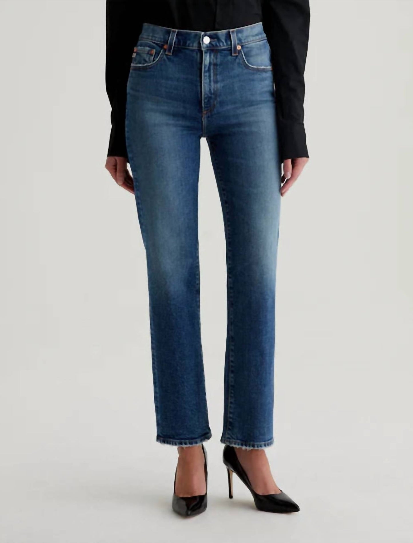 Ag Jeans - Brinley Mid-rise Straight Denim Jeans