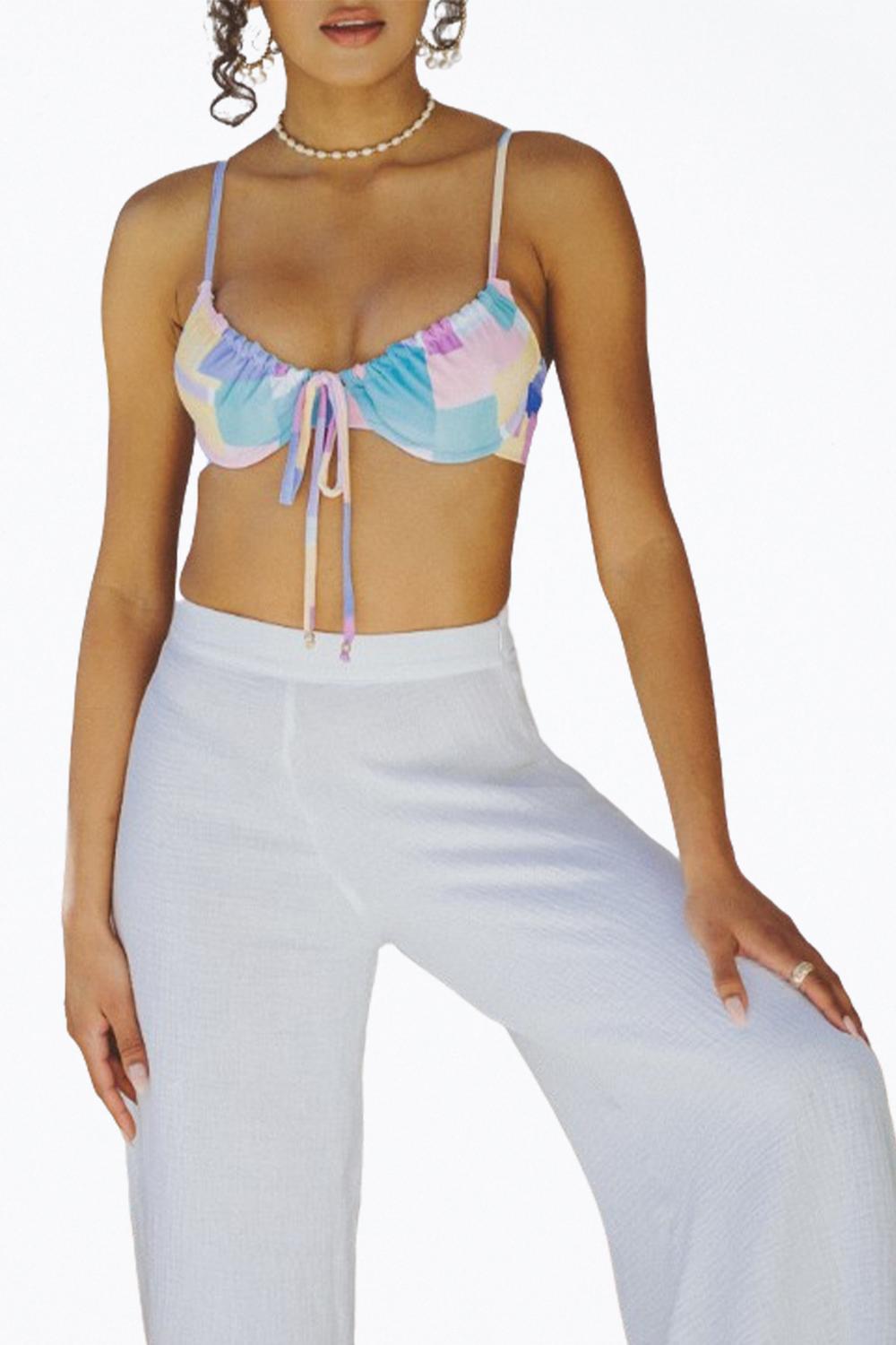 Soah - KYLIE RETRO RIBBED UNDERWIRE BIKINI TOP