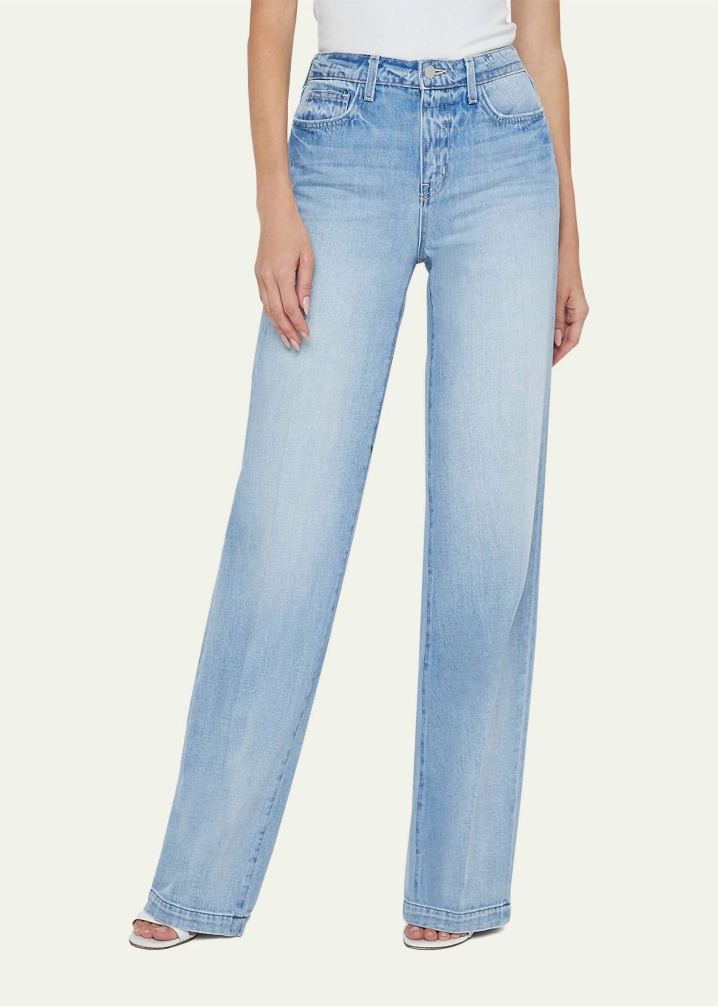 L'Agence - Clayton High Rise Wide Leg Jeans