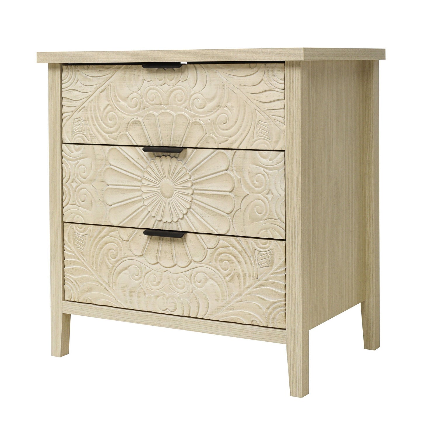 3 Drawer Cabinet - Natural Wood Finish