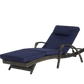 Outdoor Wicker Reclining Chair Set of 2 with Cushions