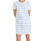 2.7 August Apparel - Fringed Striped Polo Mini Dress