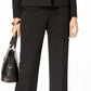 Le Suit Women's Pinstriped Dress Pants Black Size 10