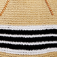 Aqua Women's Trio Striped Straw Tote Bag Natural