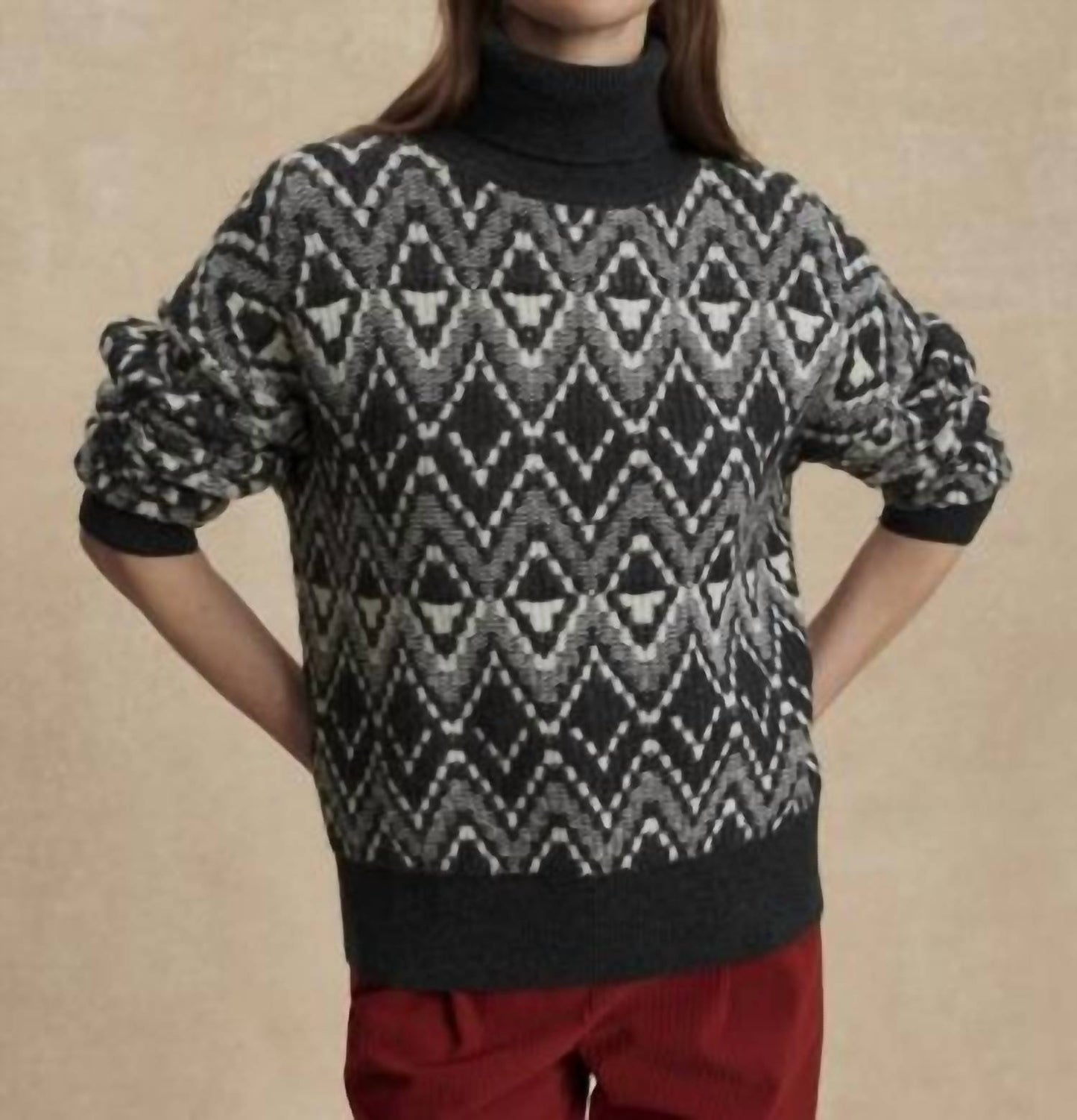 Varley - Ida Relaxed Fairisle Rollneck Sweater