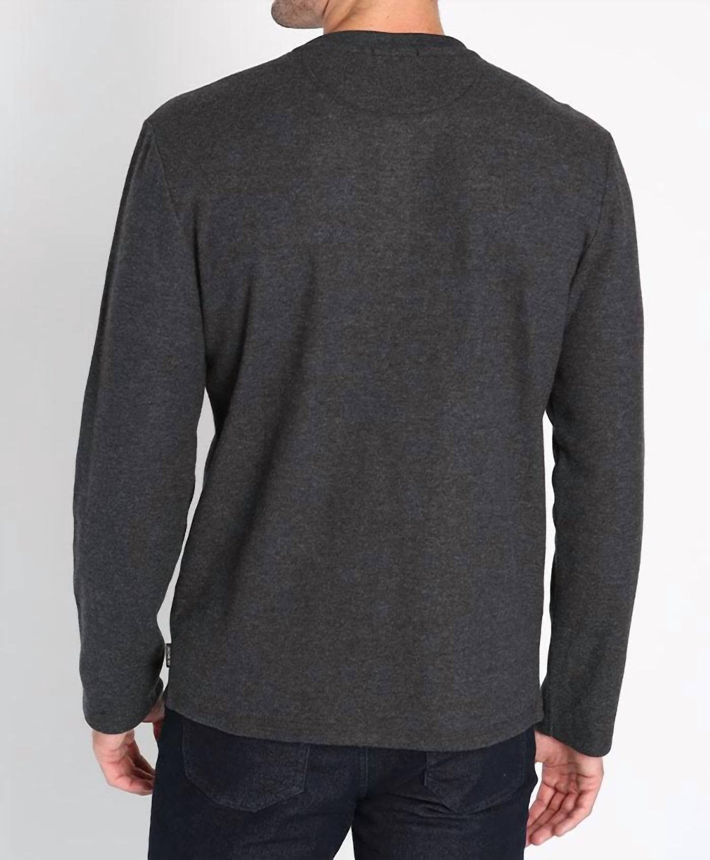 Jachs New York - Brushed Waffle Long Sleeve Henley Shirt