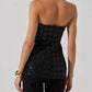 Astr - Adeline Sequin Houndstooth Bustier Top