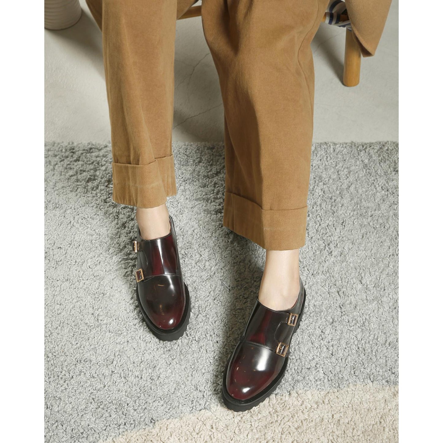 All Black - Women's Lugg Monk Shoes