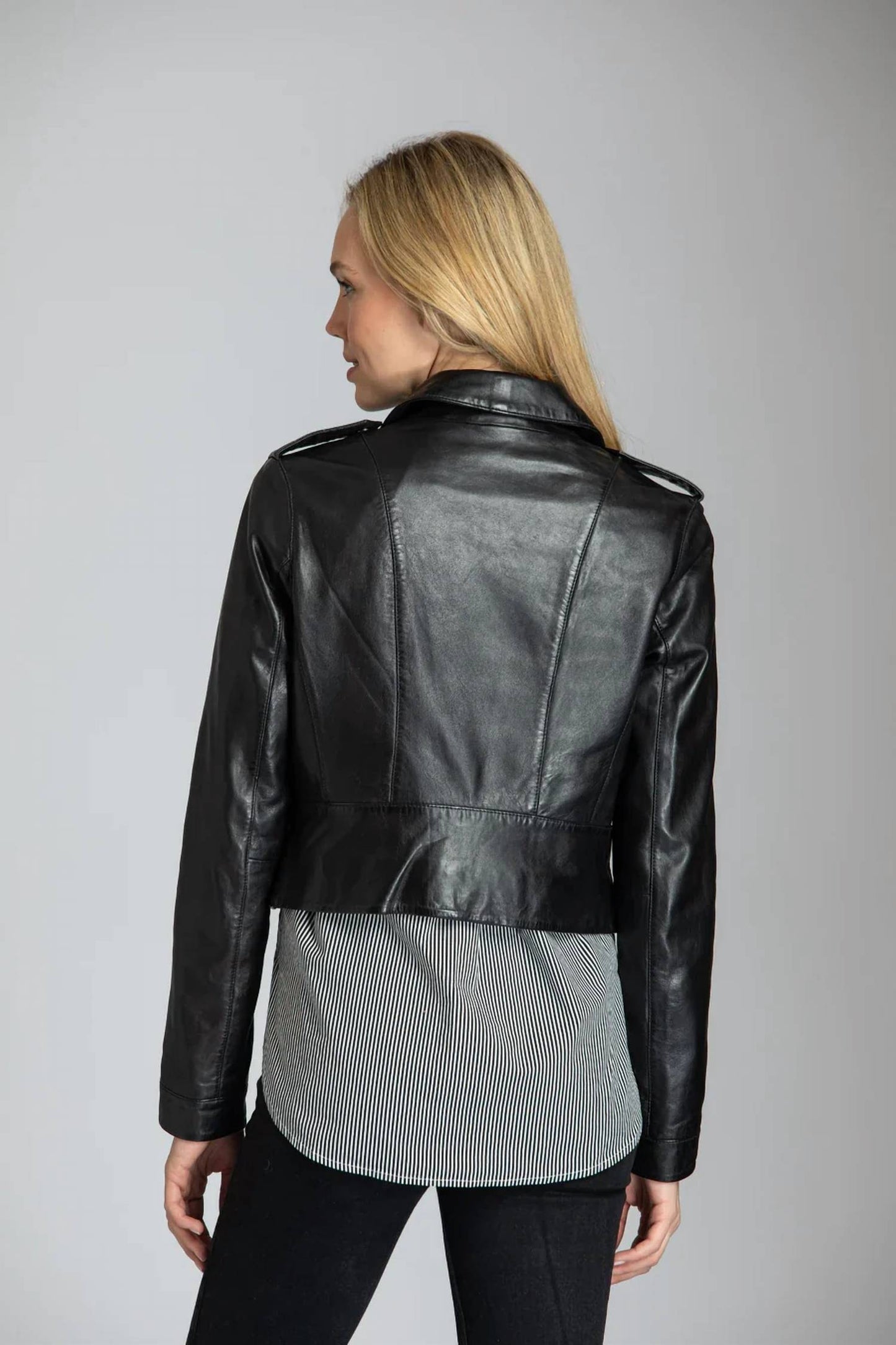 11 Uptown - Crop Leather Jacket