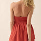 Promesa - Crochet Lace Trim Crinkle Cotton Babydoll Romper