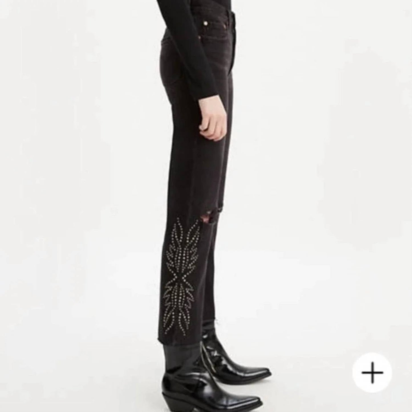 Levi'S - Women's 501 Original Cropped Studded Jeans