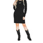 2Flyco - Long Sleeve Aztec Back Zip Dress