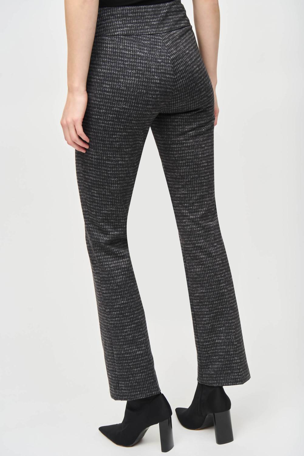 Joseph Ribkoff - Heavy Knit Houndstooth Print Pull On Pant