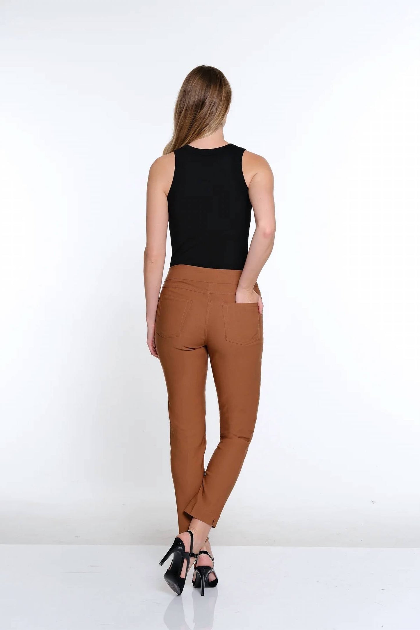Slimsation By Multiples - Pull On Faux Ankle Pants