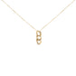 14K Yellow Gold Plated .925 Sterling Silver 1/6 Cttw Diamond Interlocking Triple Asymmetric Circle Hoop 18" Pendant Necklace (H-I Color, I1-I2 Clarity)