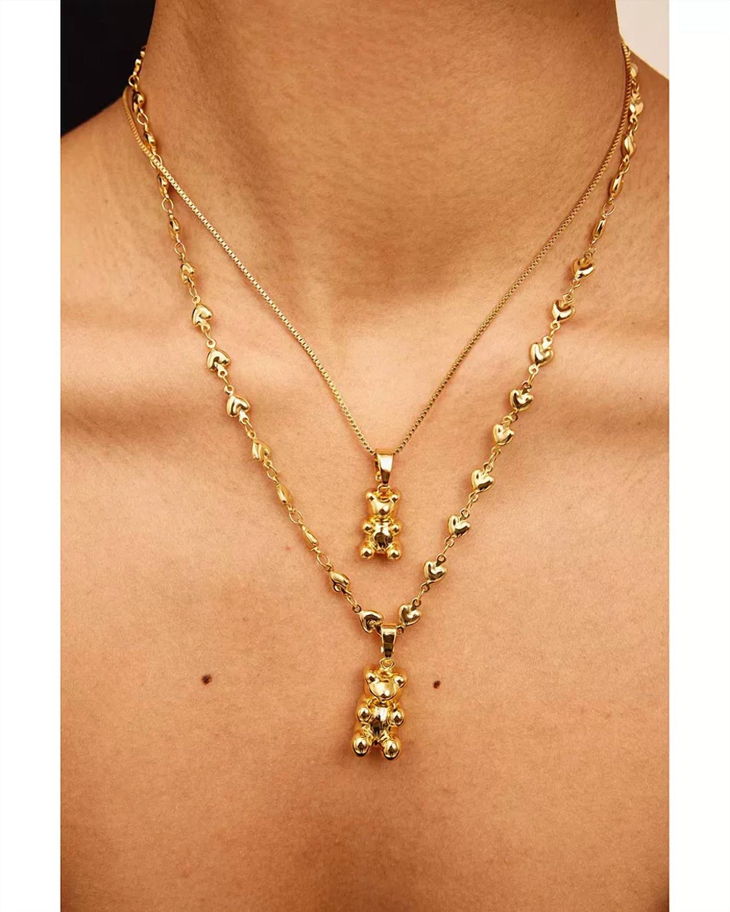 Crystal Haze - Habibi Chain Heart 18k Necklace