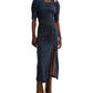 Free People - Briella Printed Ruched Midi Dress