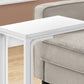 Accent Table, C-Shaped Modern Design
