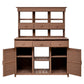 Topmax 65.7'' Tall Garden Potting Bench Table with Hutch
