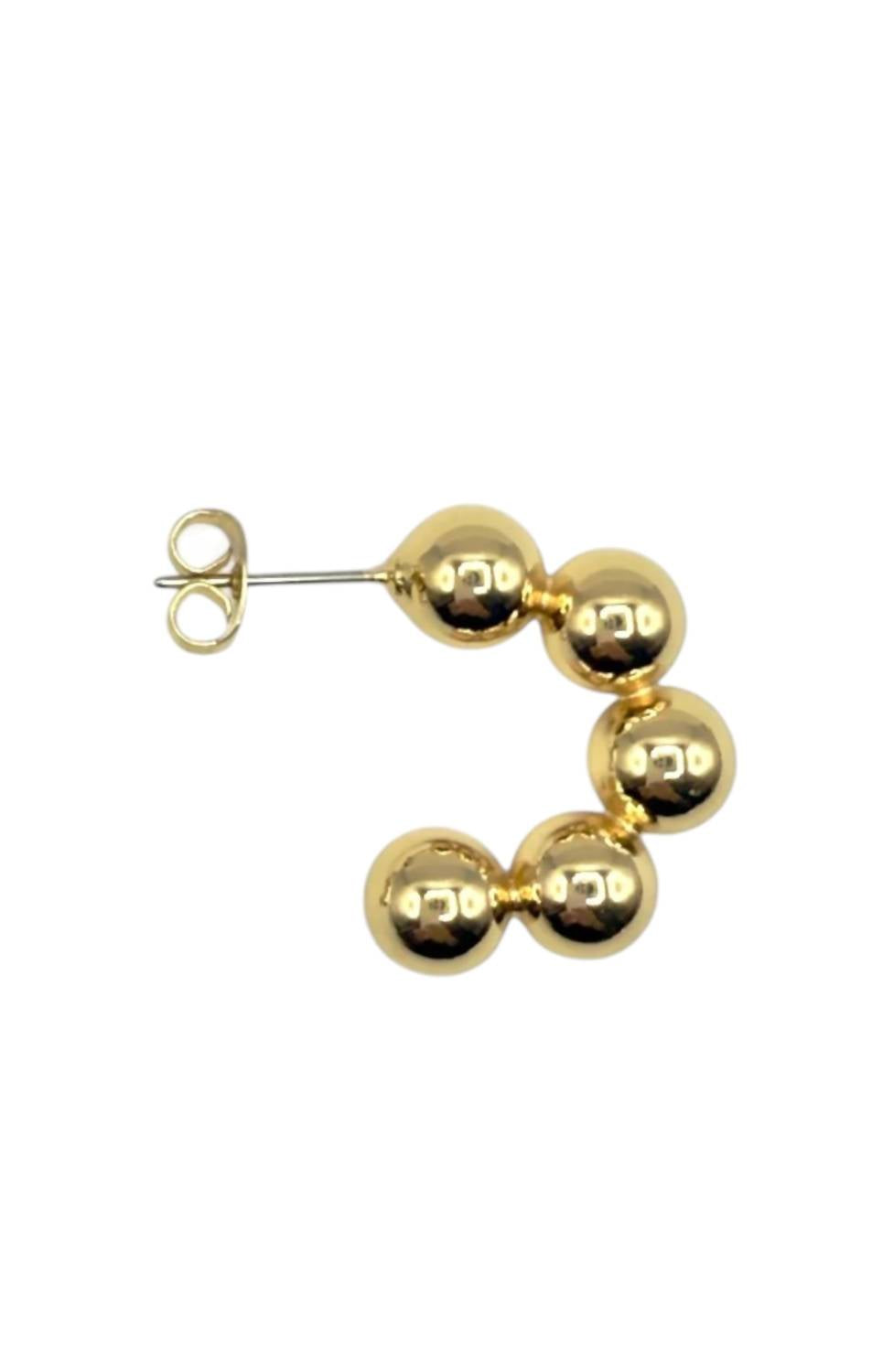 Jagged Halo Jewelry - Women's Orbit Bead Hoop Earrings