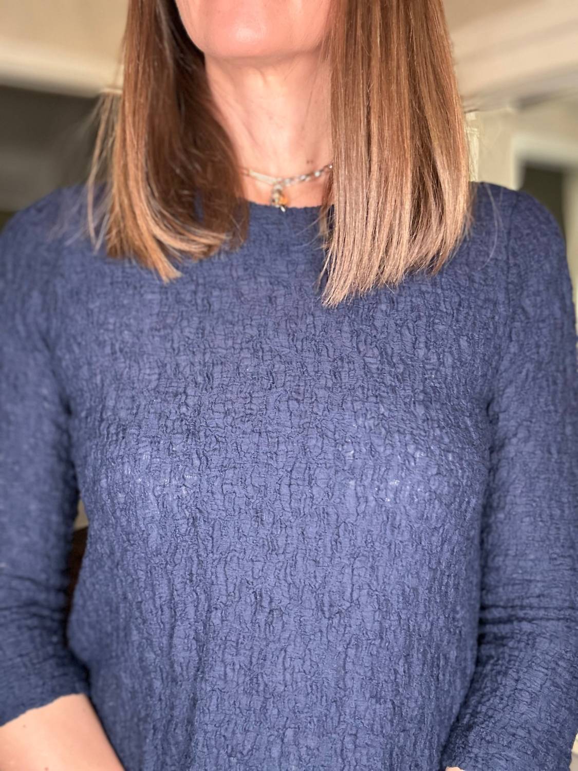 Multiples - 3/4 Sleeve Scoop Neck Swing Top