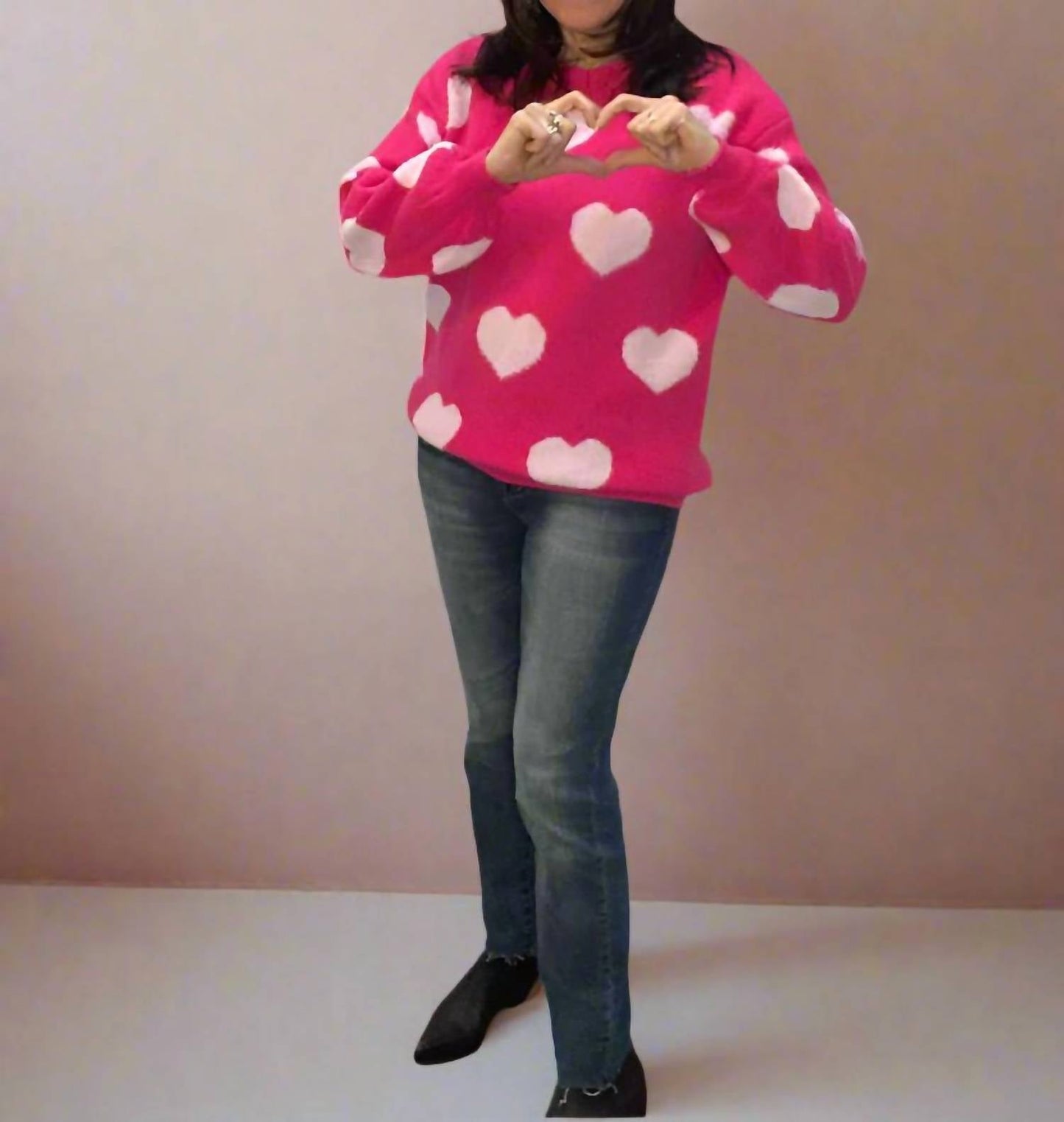Esley Collection - Women's Heart Sweater
