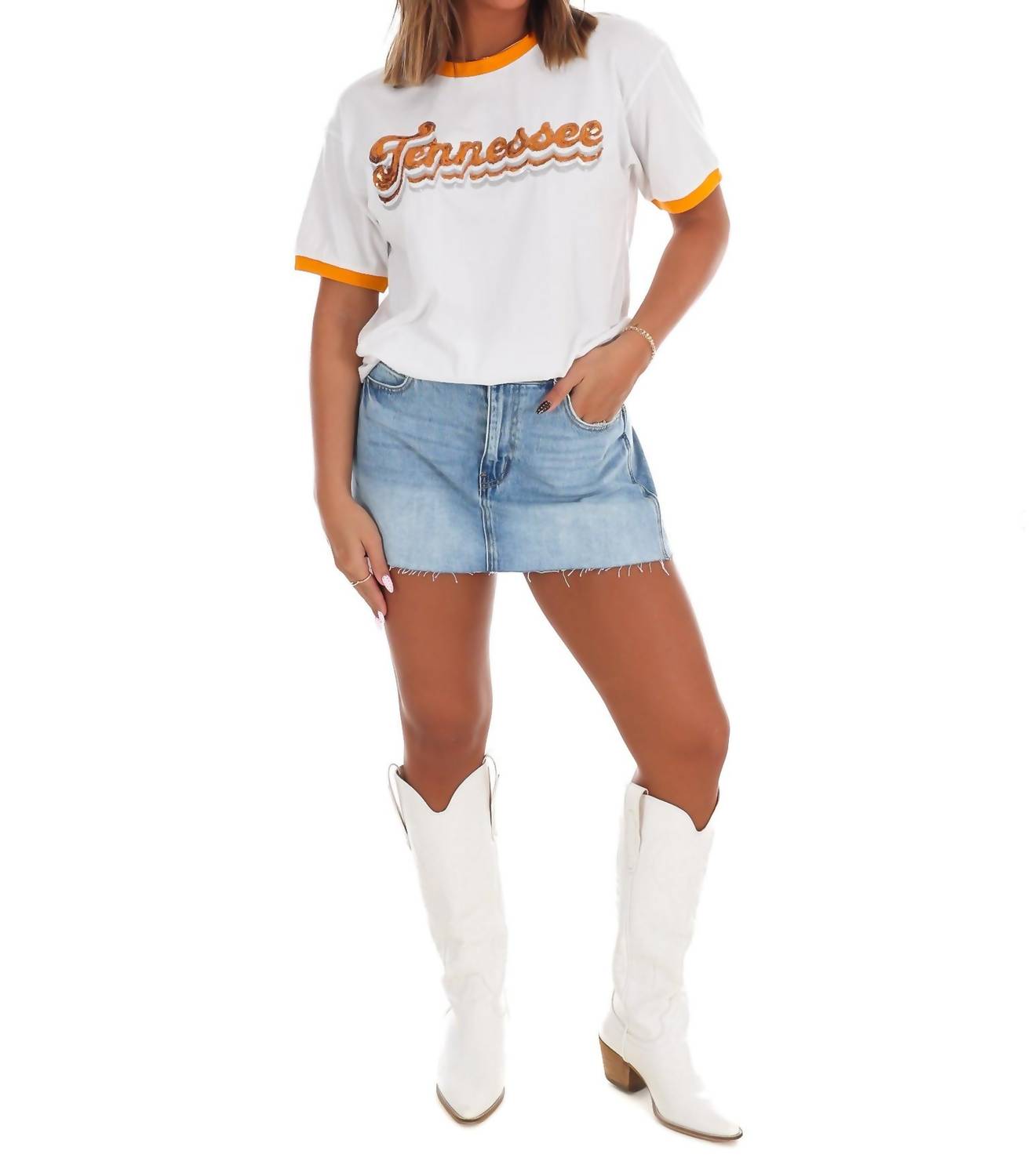 Flair Wear - Tennessee Sequin Ringer Tee