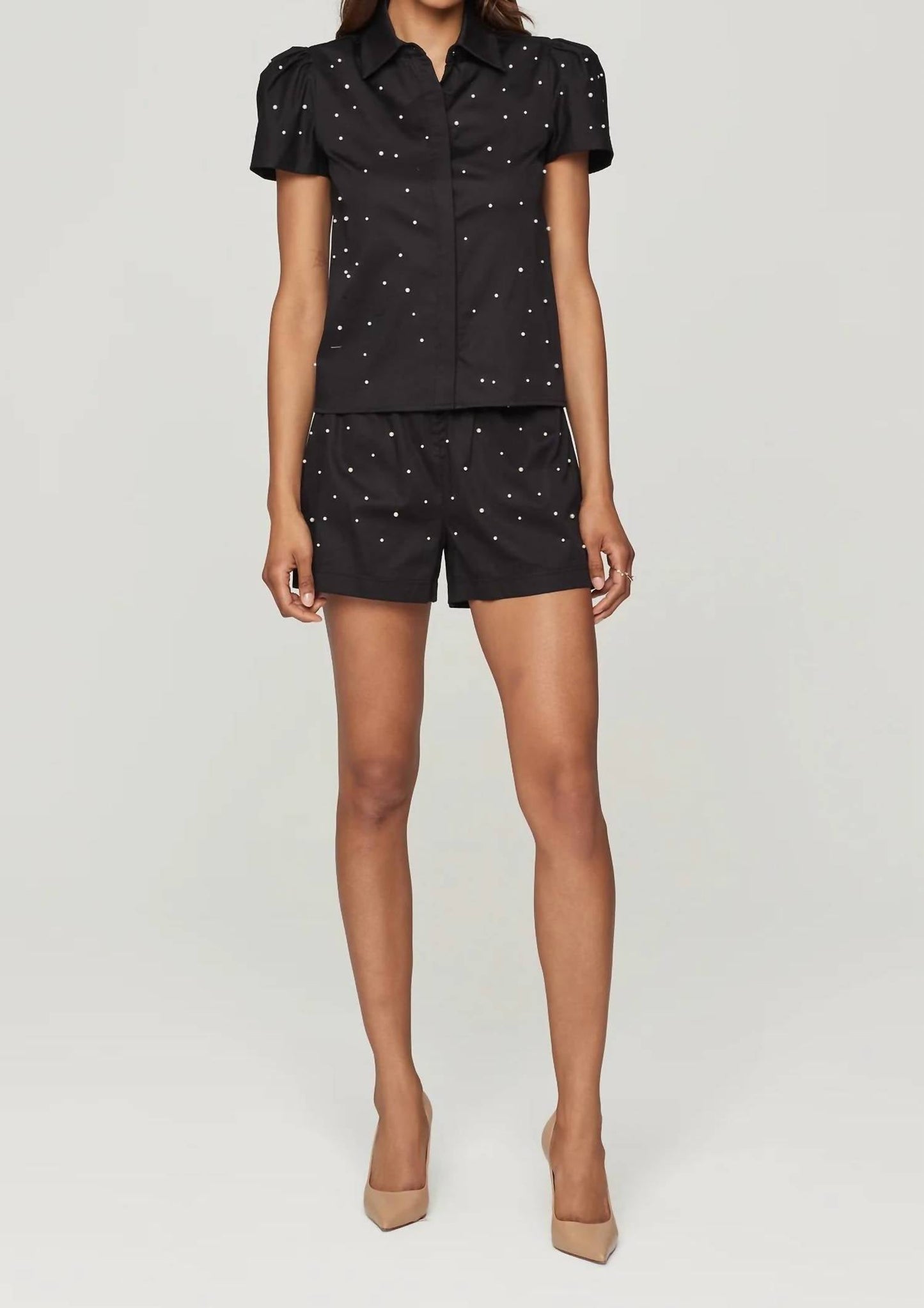Generation Love - Betty Pearl Embellished Poplin Shorts