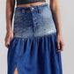 Free People - Good Company Mixed Denim Maxi Skirt