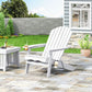 Zenithia Outdoor Foldable Adirondack Chair With 2 Cup Holders