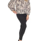 Joseph Ribkoff - Snakeskin Print Off-shoulder Top