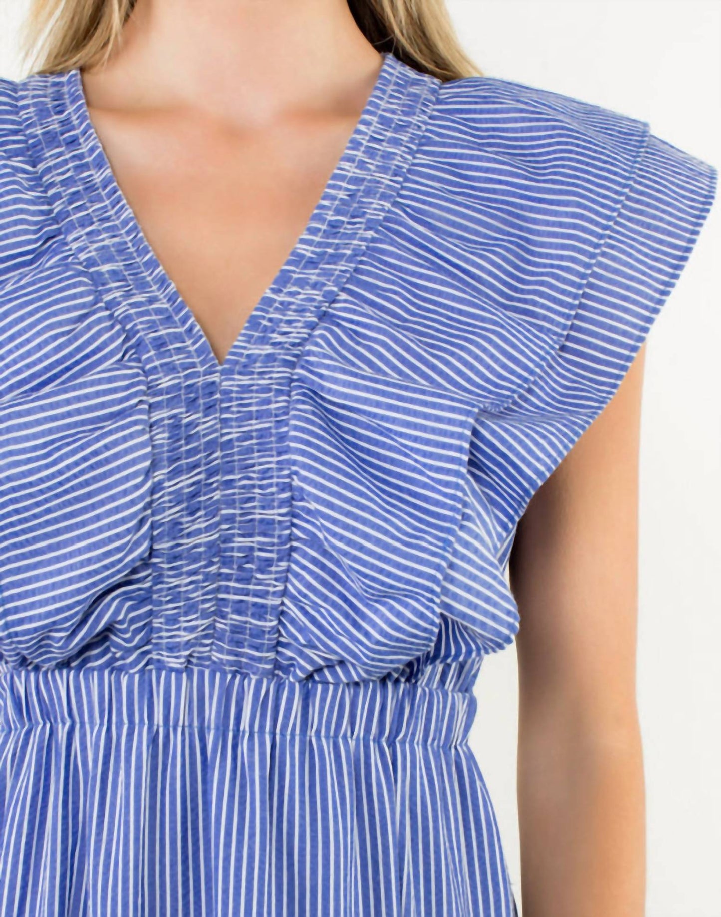 Thml - Striped Flutter Maxi Dress