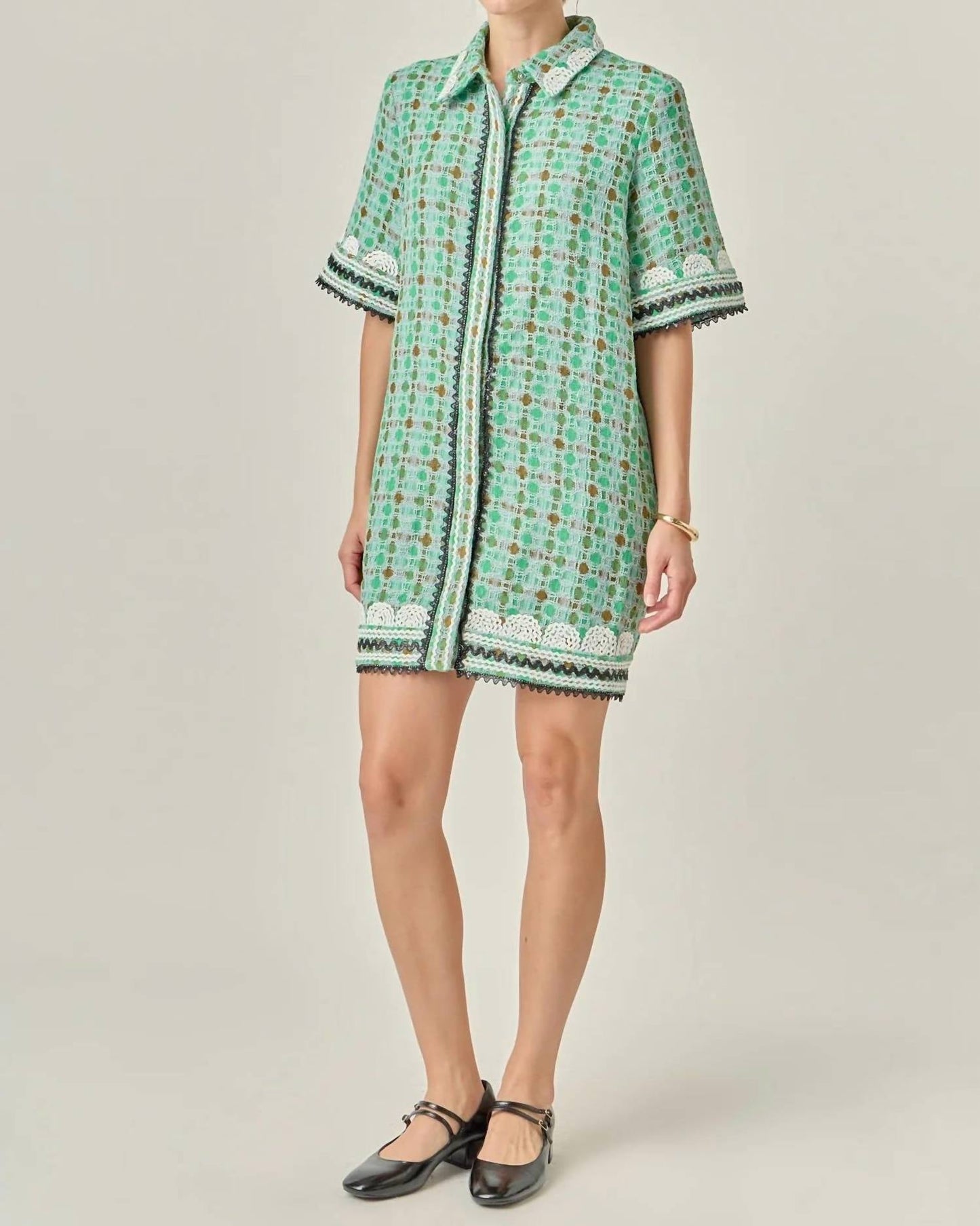 English Factory - Bonnie Bouncle Mini Shirt Dress