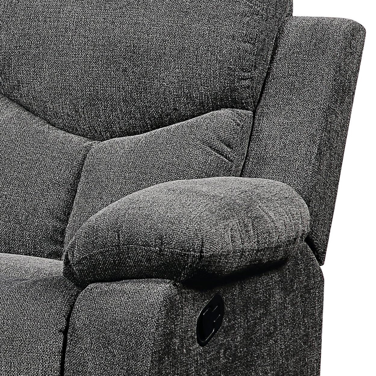 Kalen Chenille Sofa With Drop Down Table - Gray