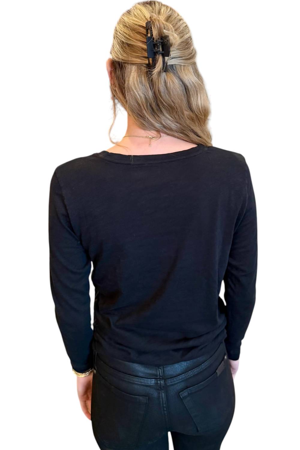 Elliott Lauren - Long Sleeve Ruched Side Tee