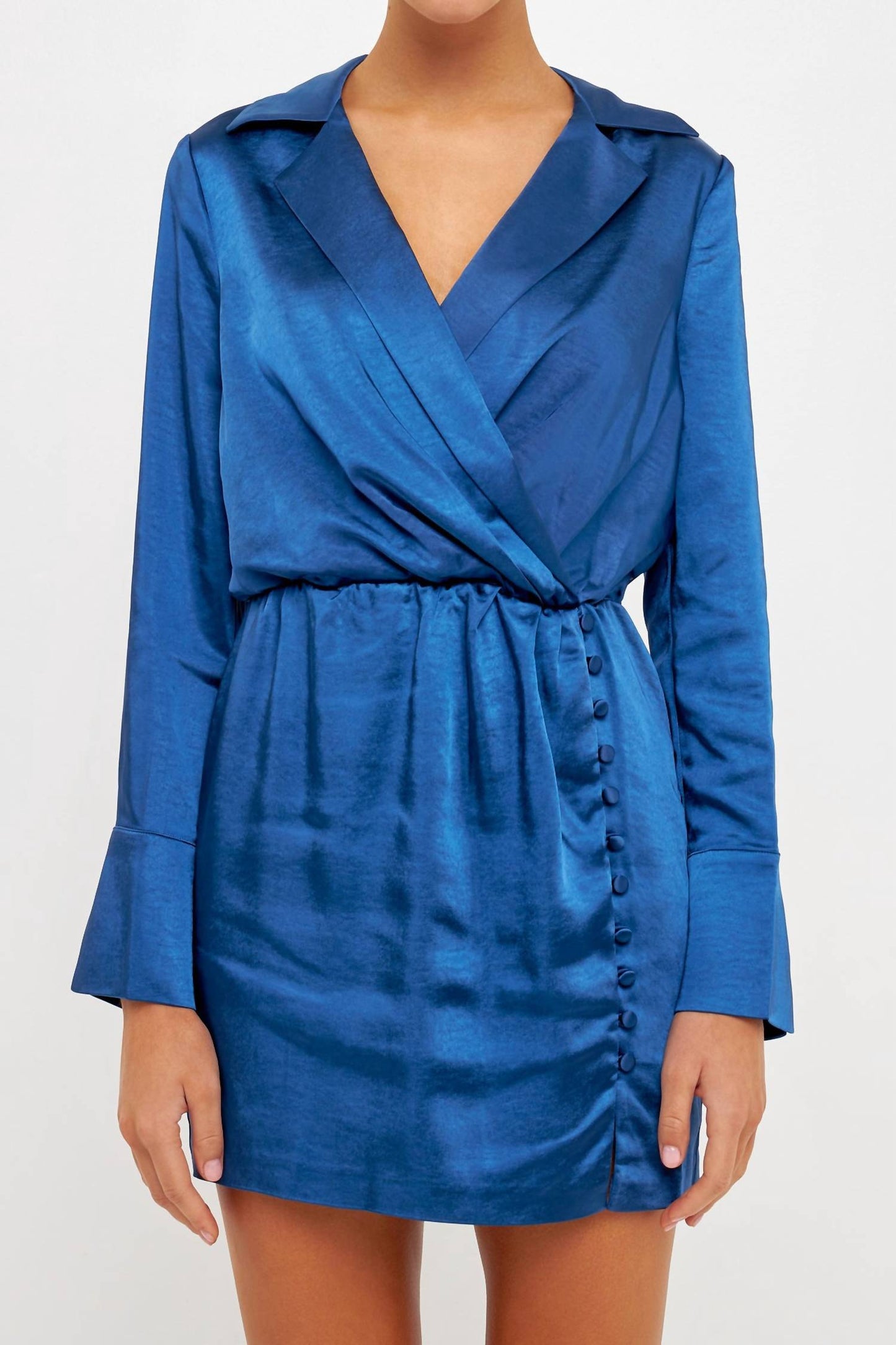 Endless Rose - Long Sleeve Satin Dress
