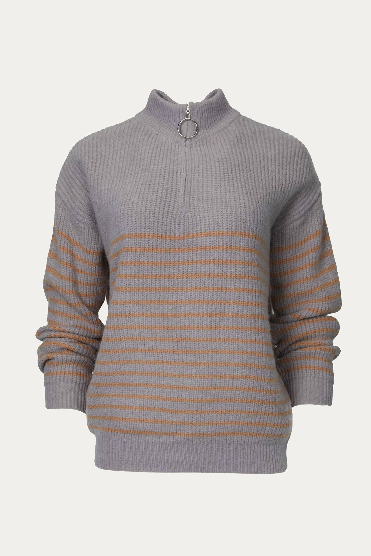 &Merci - RIBBED HALF-ZIP SWEATER