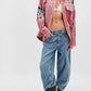 Free People - Embroidered Sashiko Top