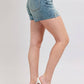 Judy Blue - Mid Rise Button-fly Destroy Shorts