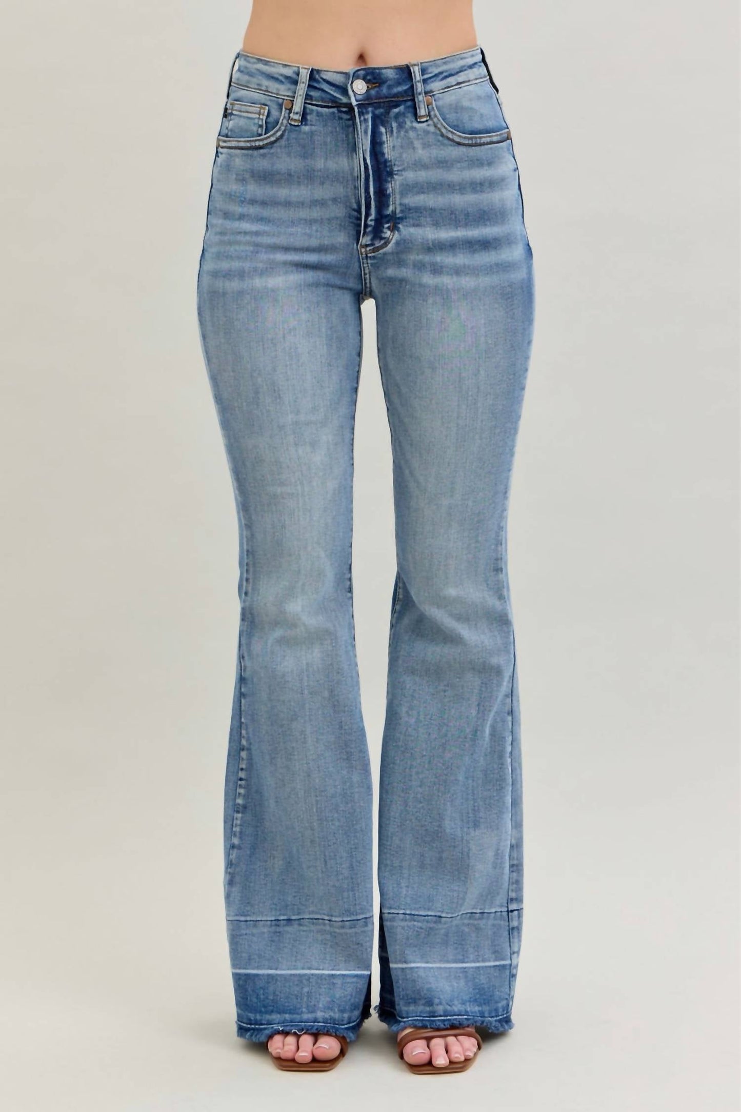 Judy Blue - High Waist Tummy Control Release Hem Flare Jeans