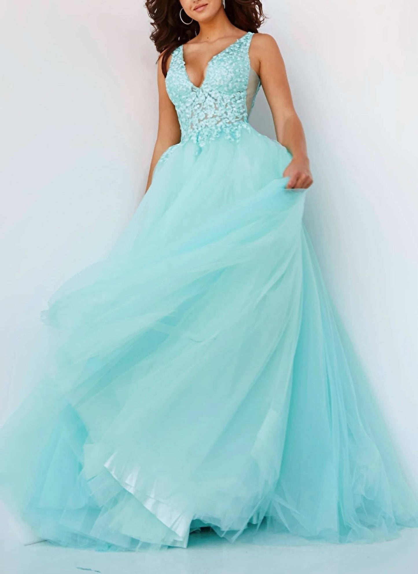 Jovani - Embroidered Bodice Ballgown